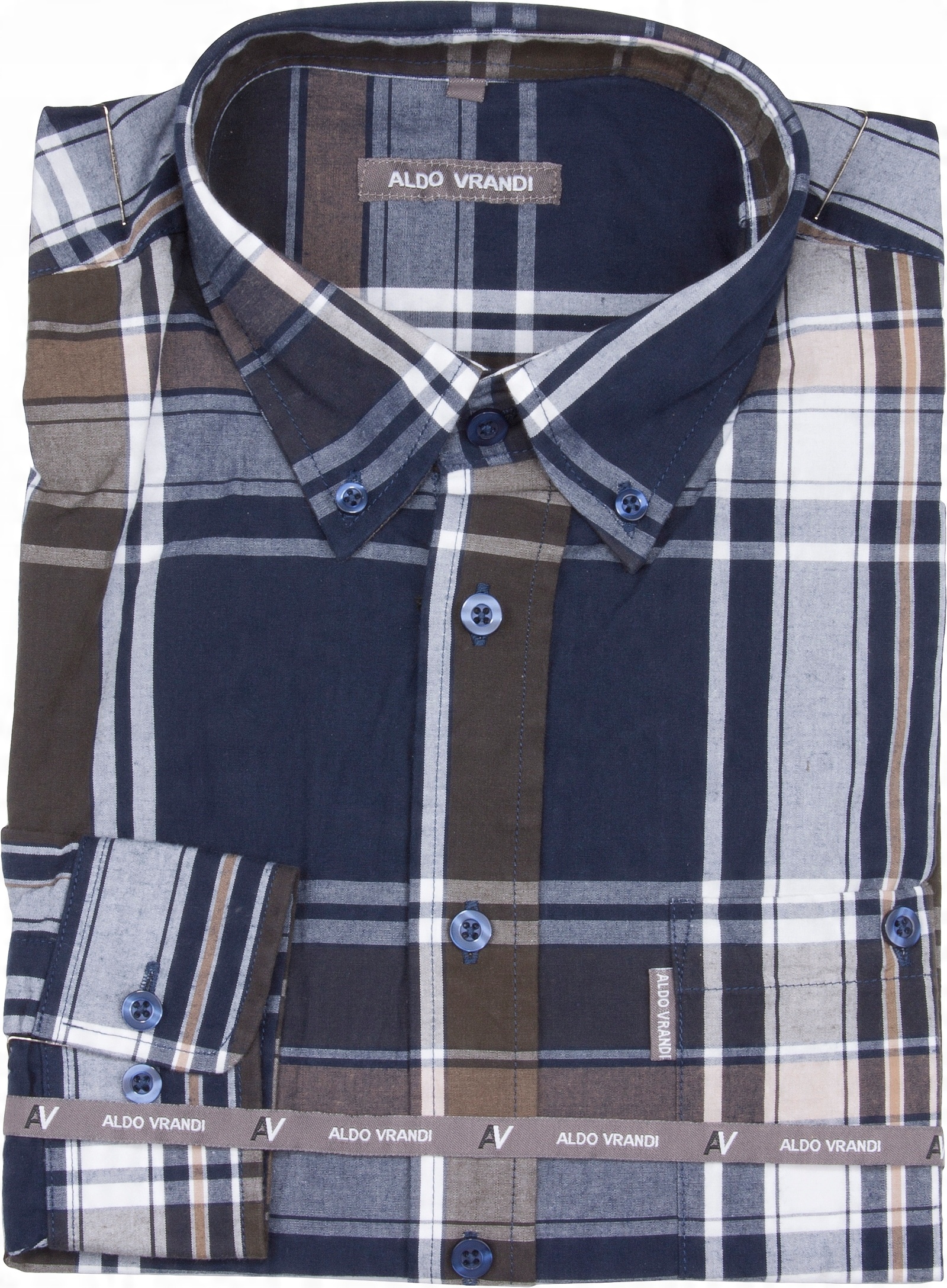 

koszula AldoVrandi 100%COTTON L_41/42_obw_kl_122