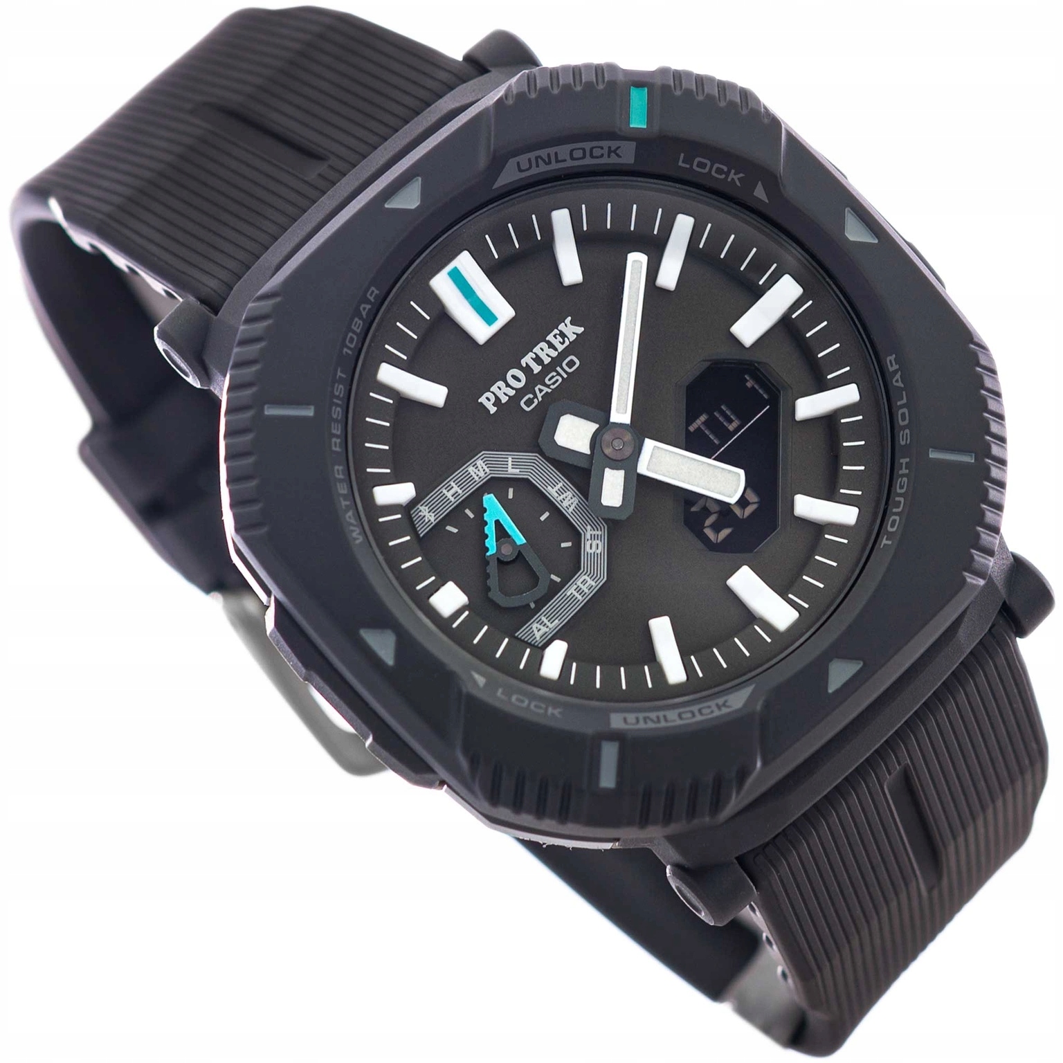 Pánské Hodinky Casio Protrek PRJ-B001-1ER Šedé S Solárním Páskem 100 M, Lehké