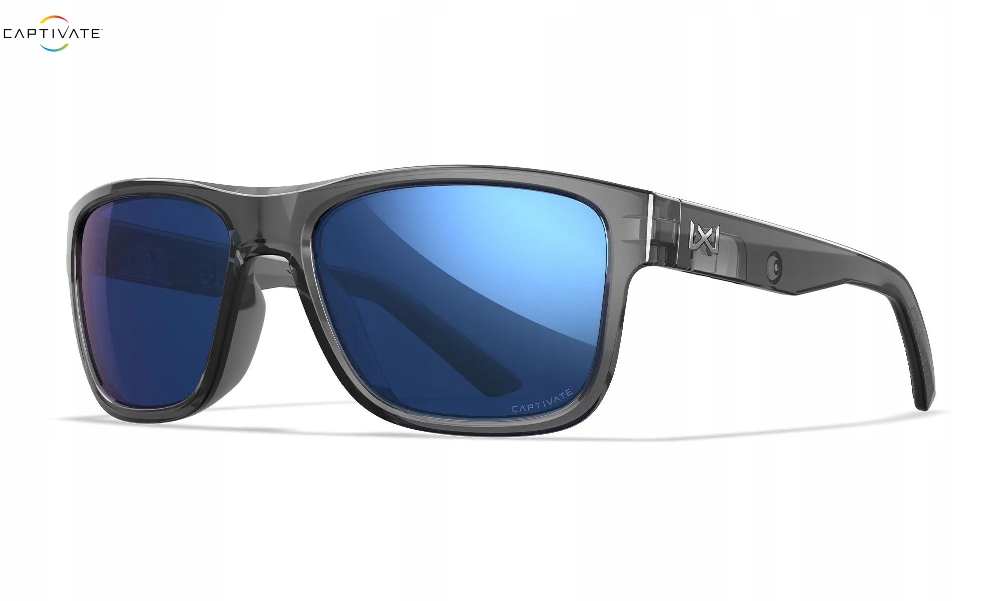 Okulary Wiley X Ovation Captivate Polarized Blue Mirror Dark Grey Frame