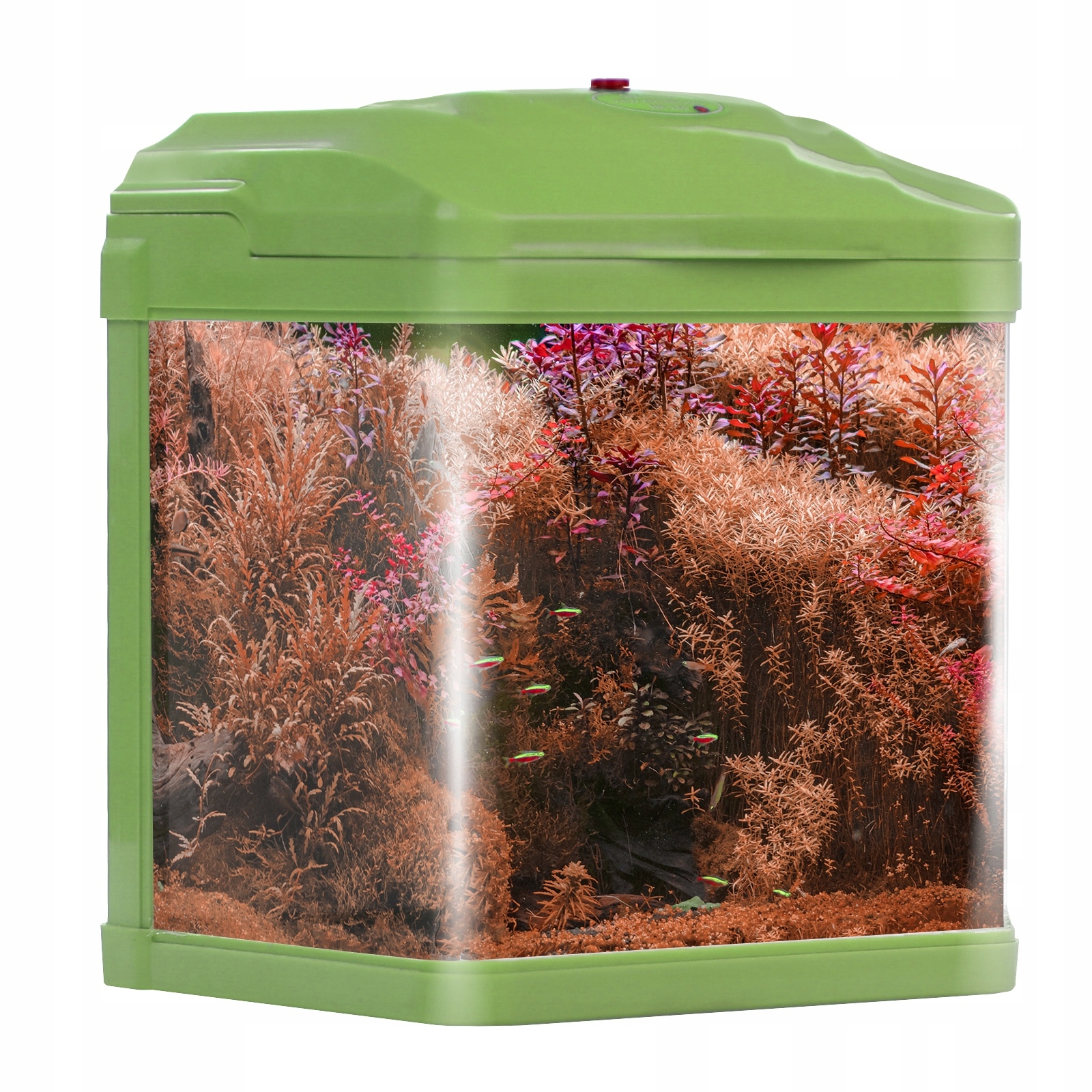 Levně 3L Akvárium Pro Děti S Odolným Led Filtrem, Snadno Ovladatelné, Zelené