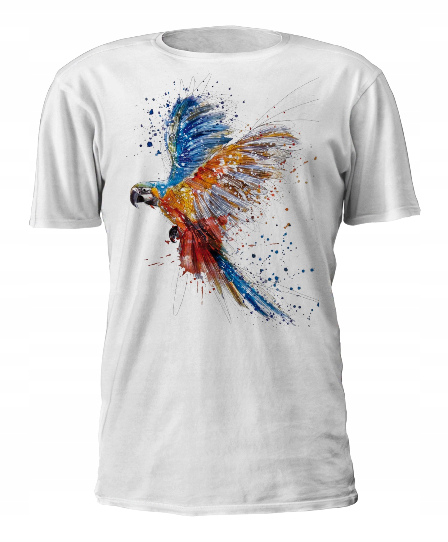 KOSZULKA Z NADRUKIEM GRAFIKĄ ZDJĘCIEM FORMAT A3 Dekolt okrągły