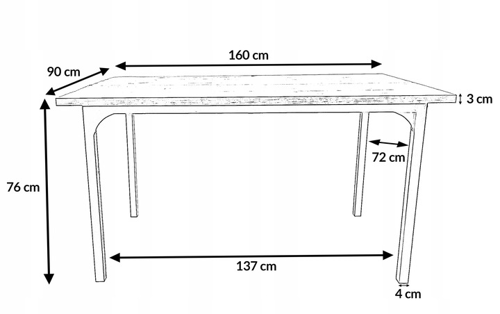 ZESTAW MEBLI DO DOMU JADALNI SALONU 6X KRZESŁA IGA +STÓŁ VITO 160x90x75 MIX Marka Kontrast