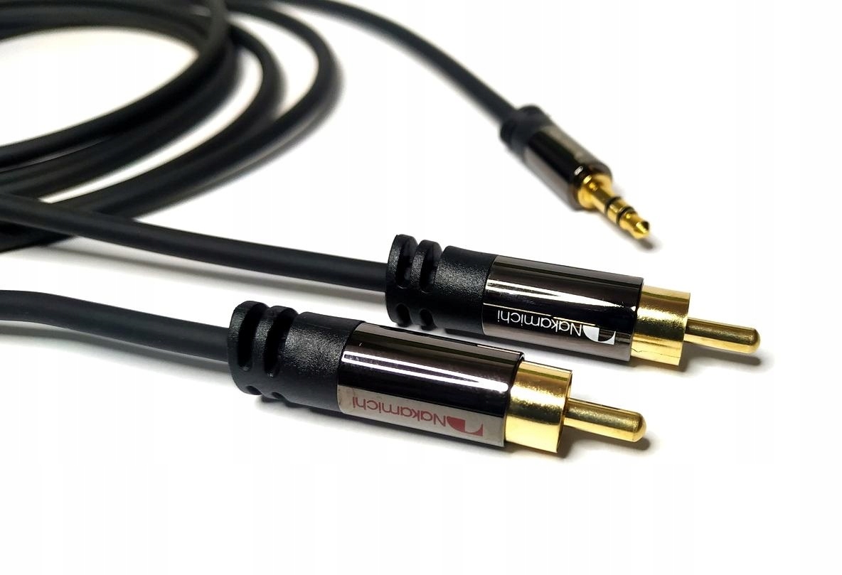 NAKAMICHI Kabel 2RCA-jack 3,5mm AUX/Cinch OFC 1m Model HQ Premium 2RCA - 3,5mm OFC Audio Cable