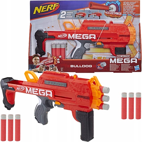 NERF N-STRIKE MEGA BULLDOG WYRZUTNIA HASBRO 6 STRZAŁEK KARABIN PISTOLET