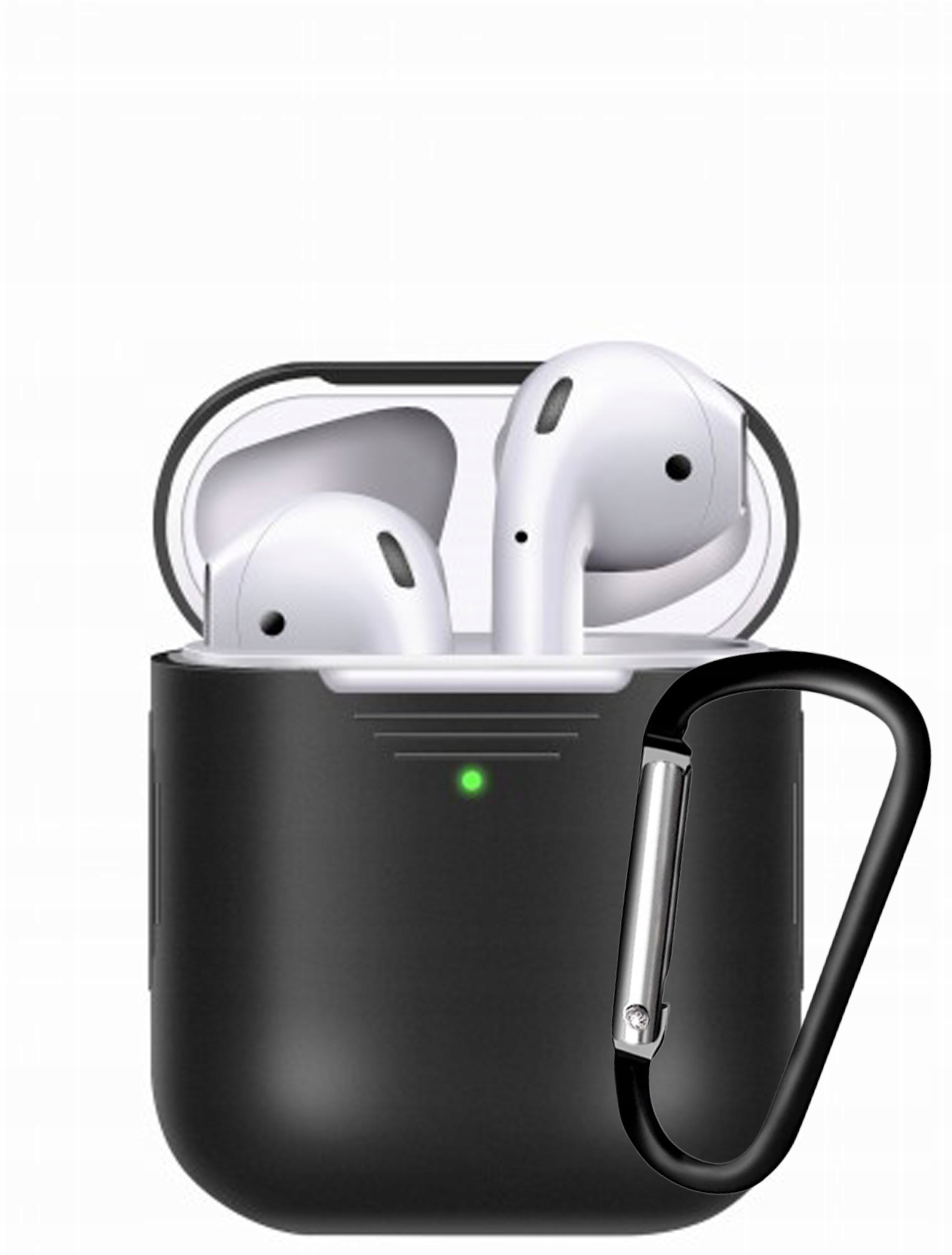 

Etui Do Airpods 1/2 Z Karabinkiem Czarny