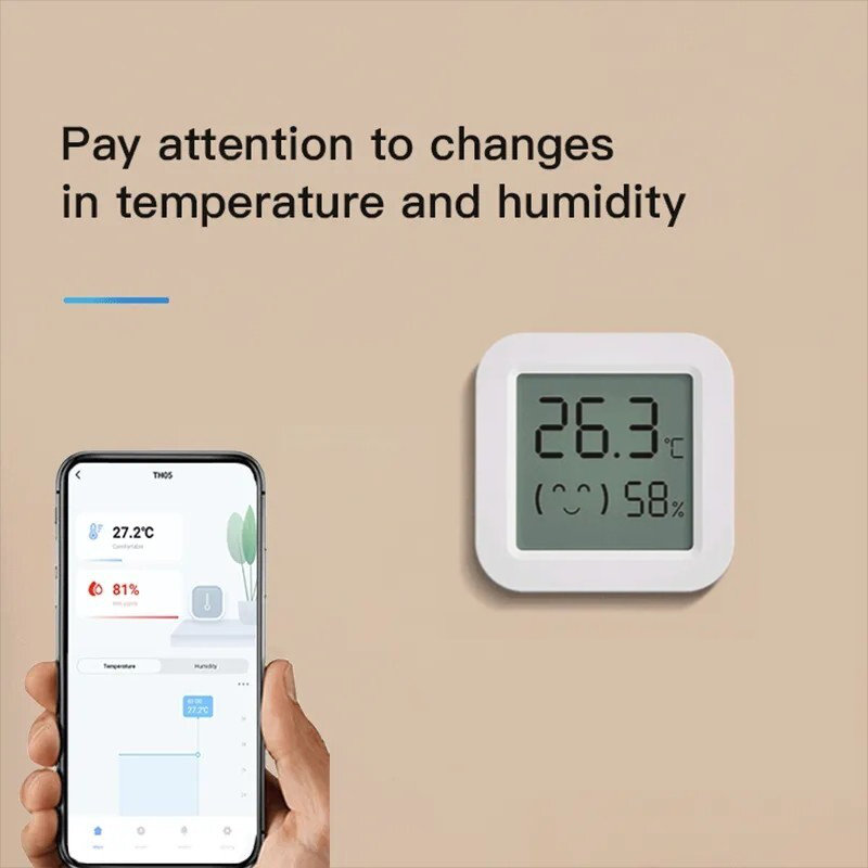 TERMOHIGROMETR Czujnik z Funkcją Odczytu przez Telefon i BT v5.0 Tuya SMART Stan opakowania oryginalne