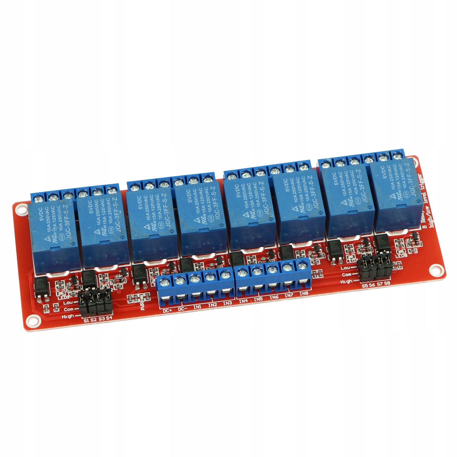 Moduł przekaźnikowy ośmiokanałowy 5VDC