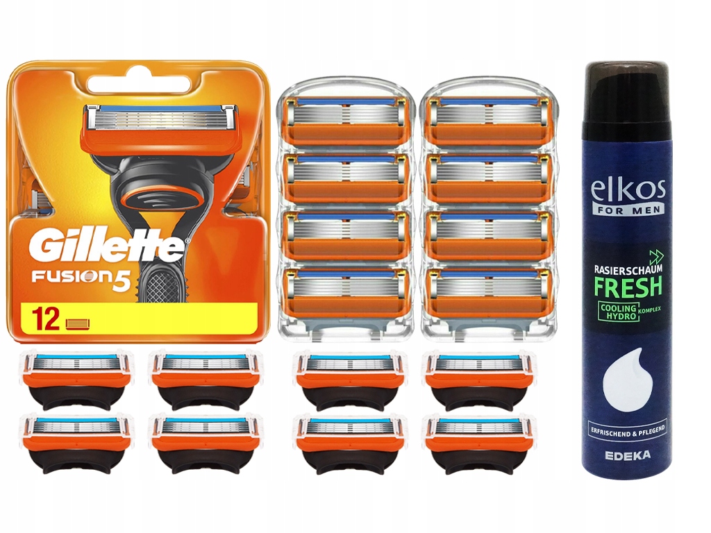 Originální Vložky Čepele Nůžky Do Strojku Gillette Fusion 5 x 12 Pěna