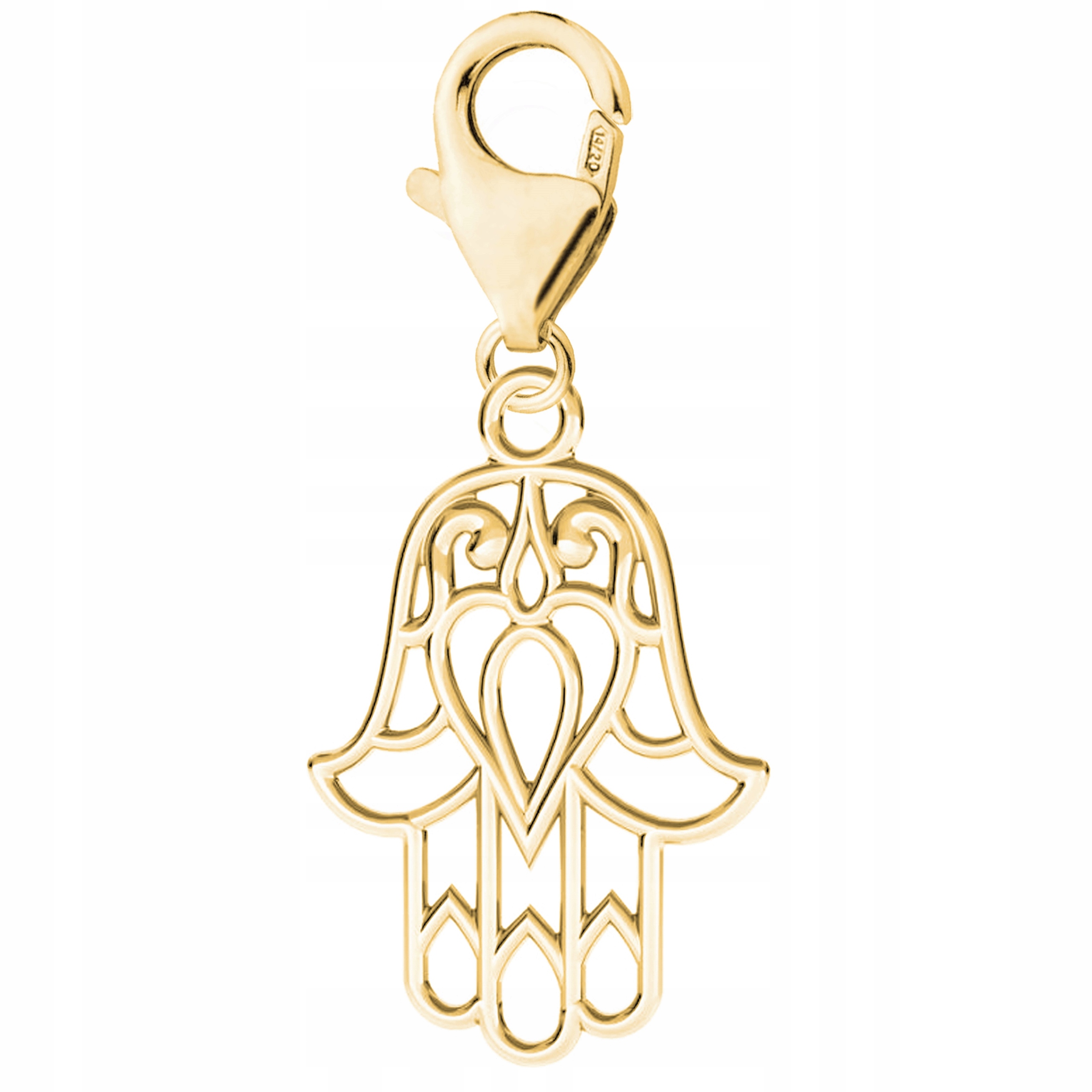 Zlatý přívěsek s rukou prozřetelnosti Ažurová dlaň Plech Stříbro 925