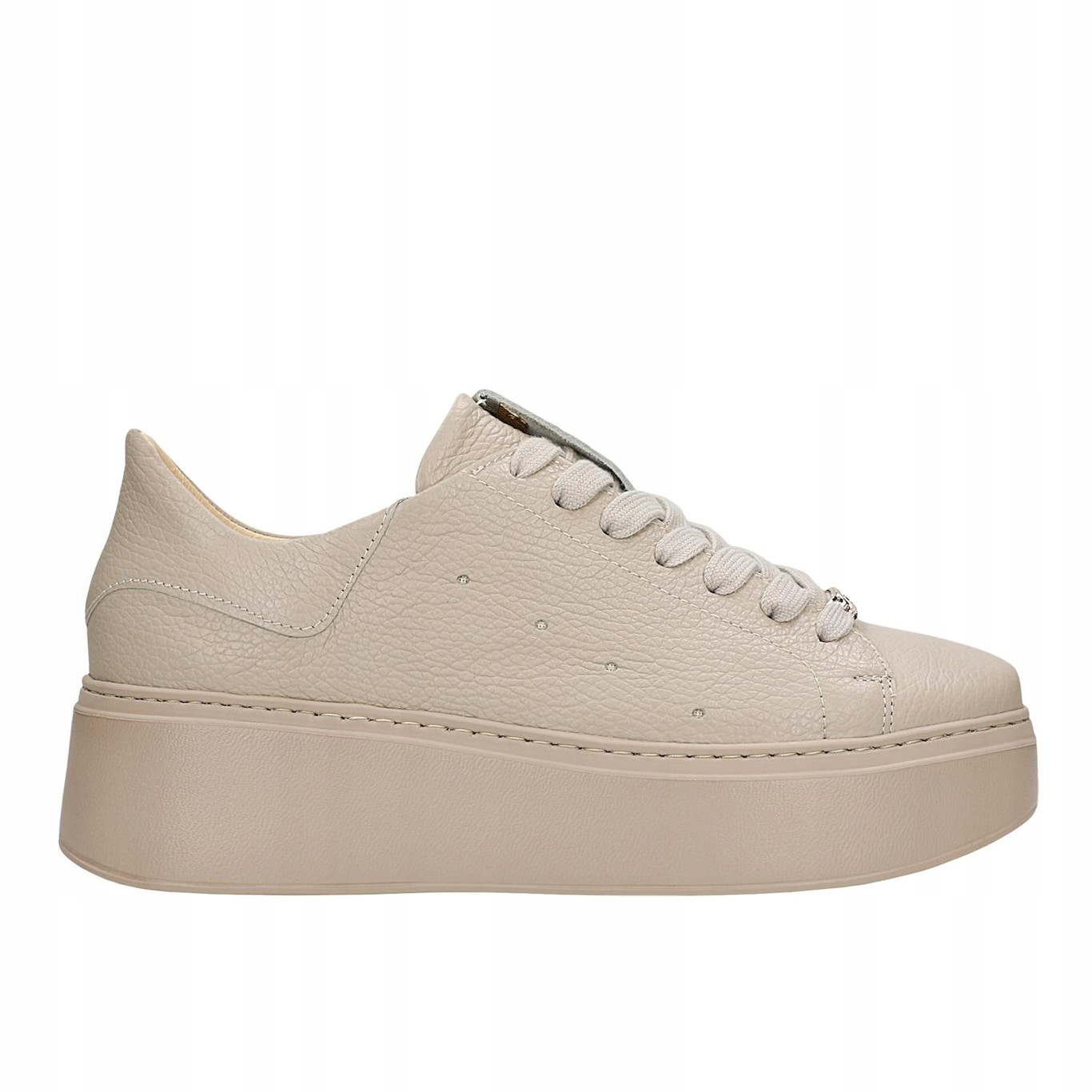 Béžové dámské tenisky s vysokou podrážkou, velikost vel.