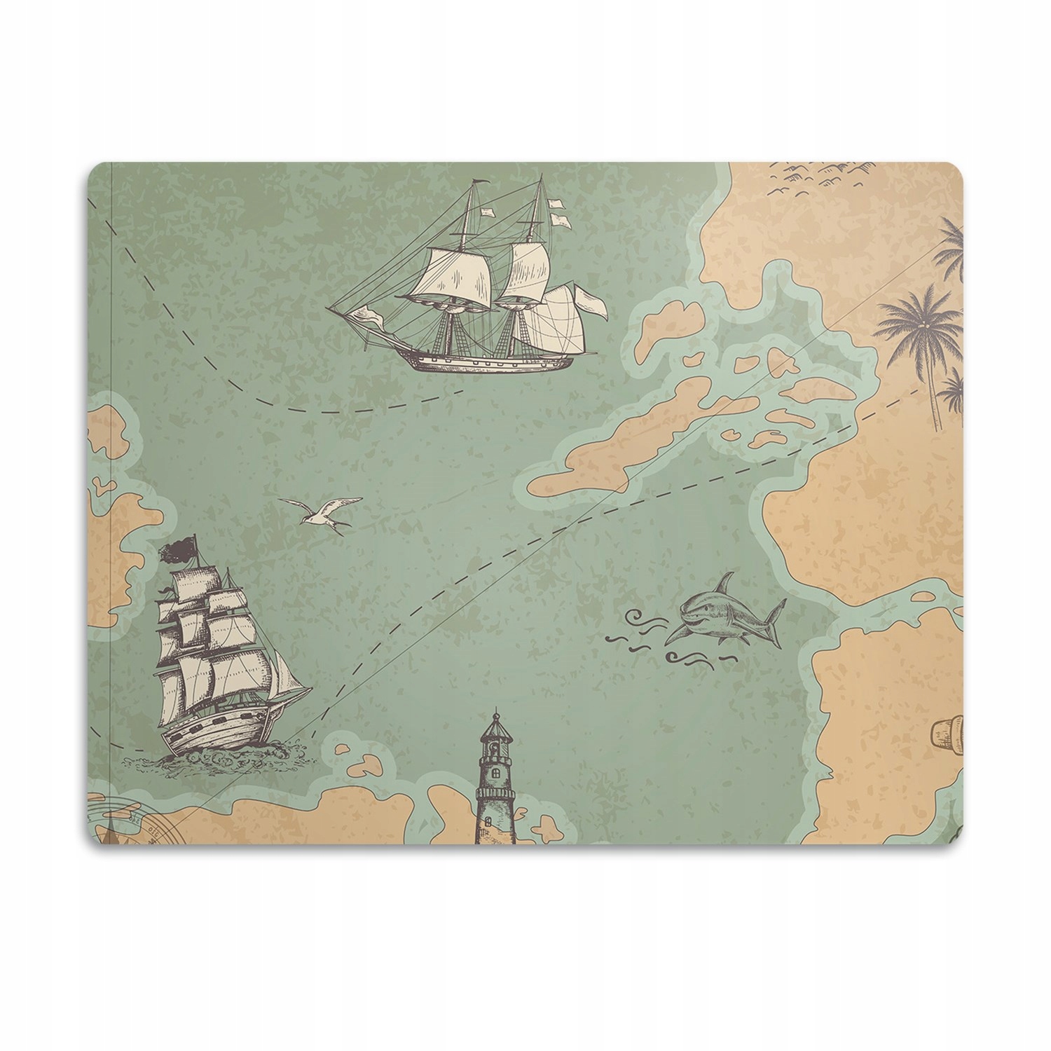 Levně Voděodolná podložka pod misku Mapa pokladů 60x40 cm