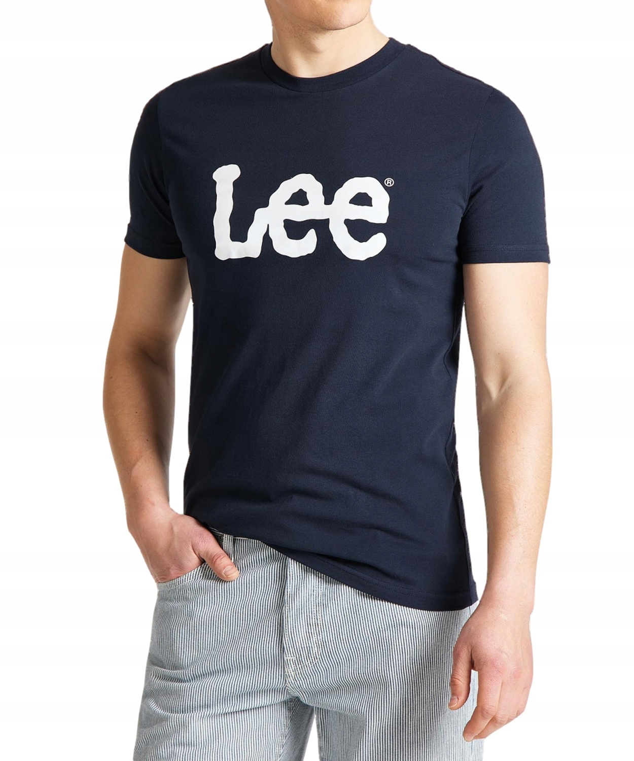 

Lee Wobbly Logo Tee L65QAIEE Navy Drop L