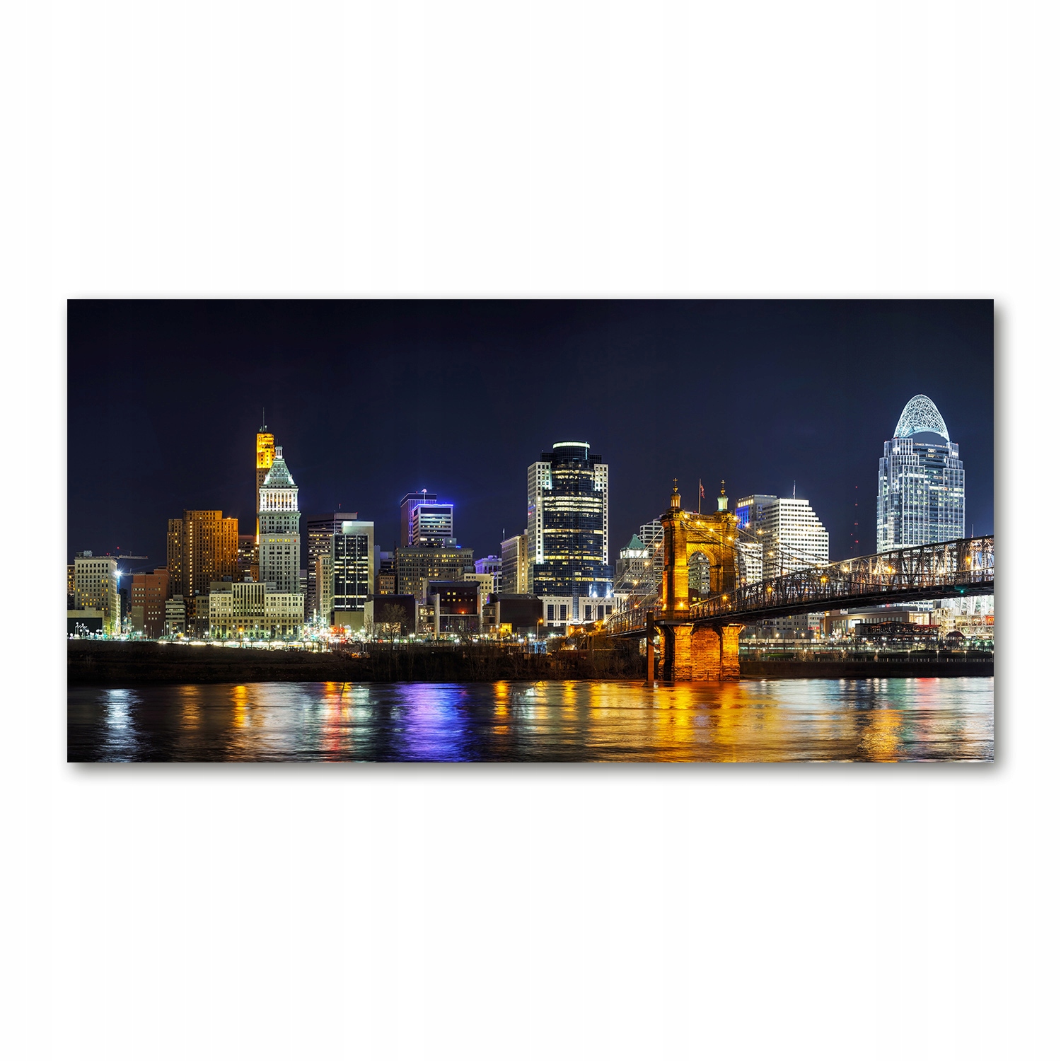

Foto-obraz akryl Rzeka Ohio nocą zdjęcie 140x70 cm