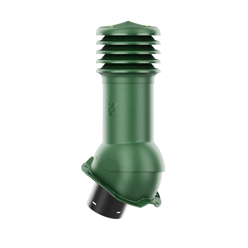 Vetrací krb HiVent pre trapézový plech profil T18 fi150 mm zelený