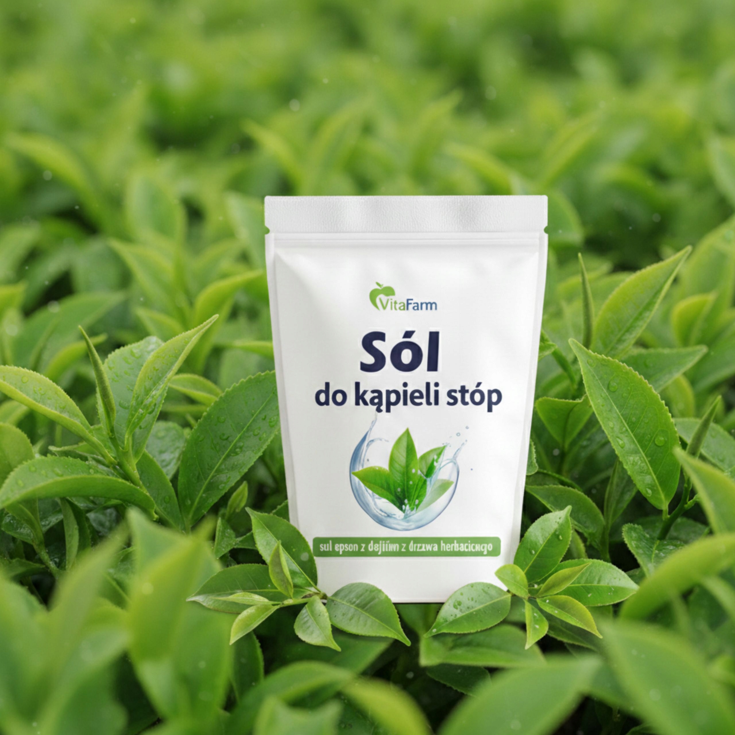 SÓL DO STÓP SÓL EPSOM Z OLEJKIEM HERBACIANYM Marka VitaFarm