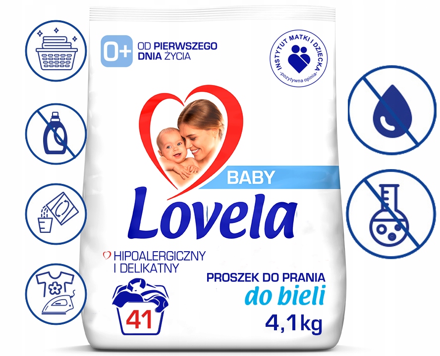 Levně Prášek Lovela Baby na praní oblečení White 4,1 Kg