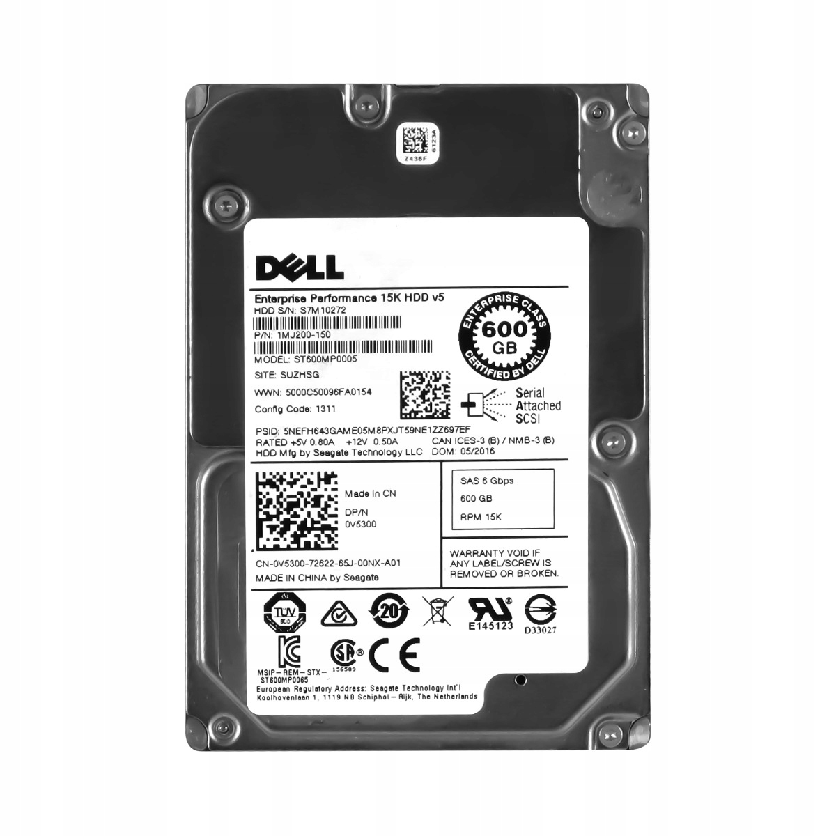 Dell 0V5300 600GB SAS-2 15K 128MB 2,5'' ST600MP0005