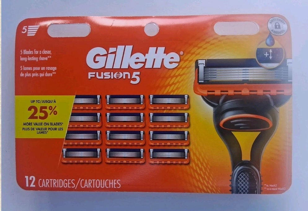 Gillette Fusion 5 čepele náplně 12 Ks (Power) Usa nový model