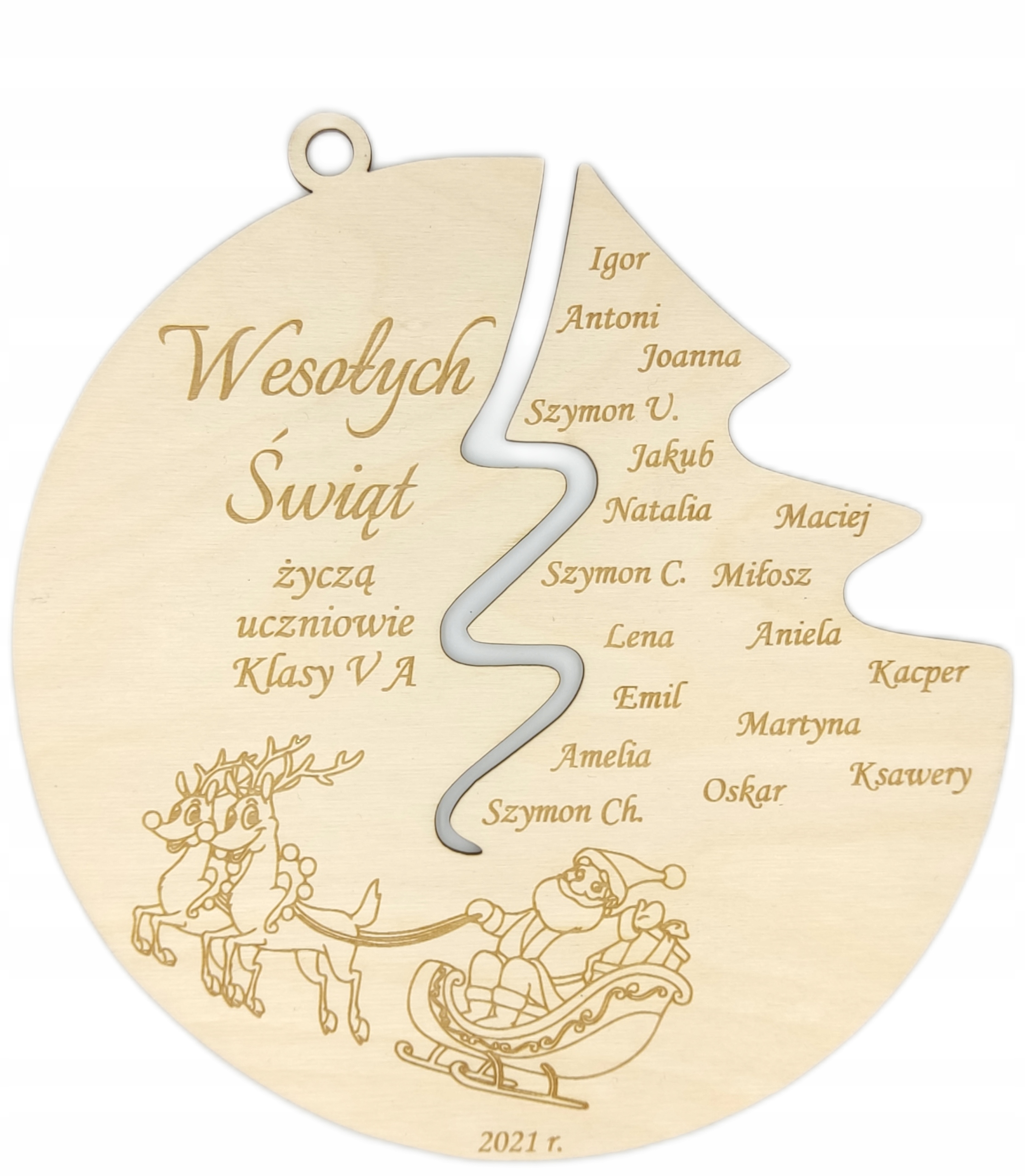 Bombka XL z imionami klasy Prezent dla nauczyciela