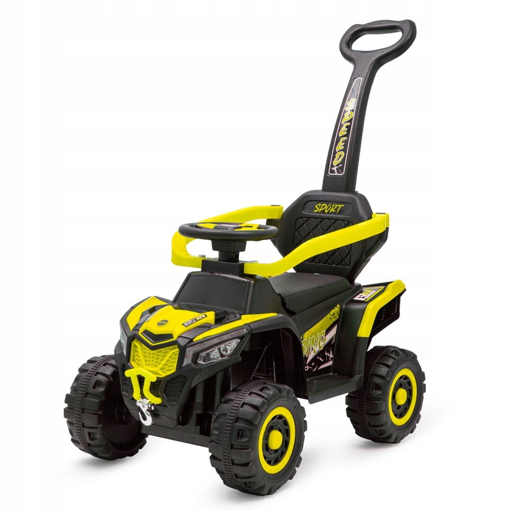 Babymix Ruggy Jeździk elektryczny autko quad 4-koła z pchaczem Yellow