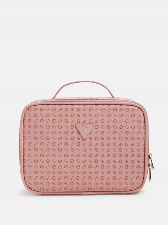 Guess kosmetická taštička Ballantyne Top Handle růžová logová