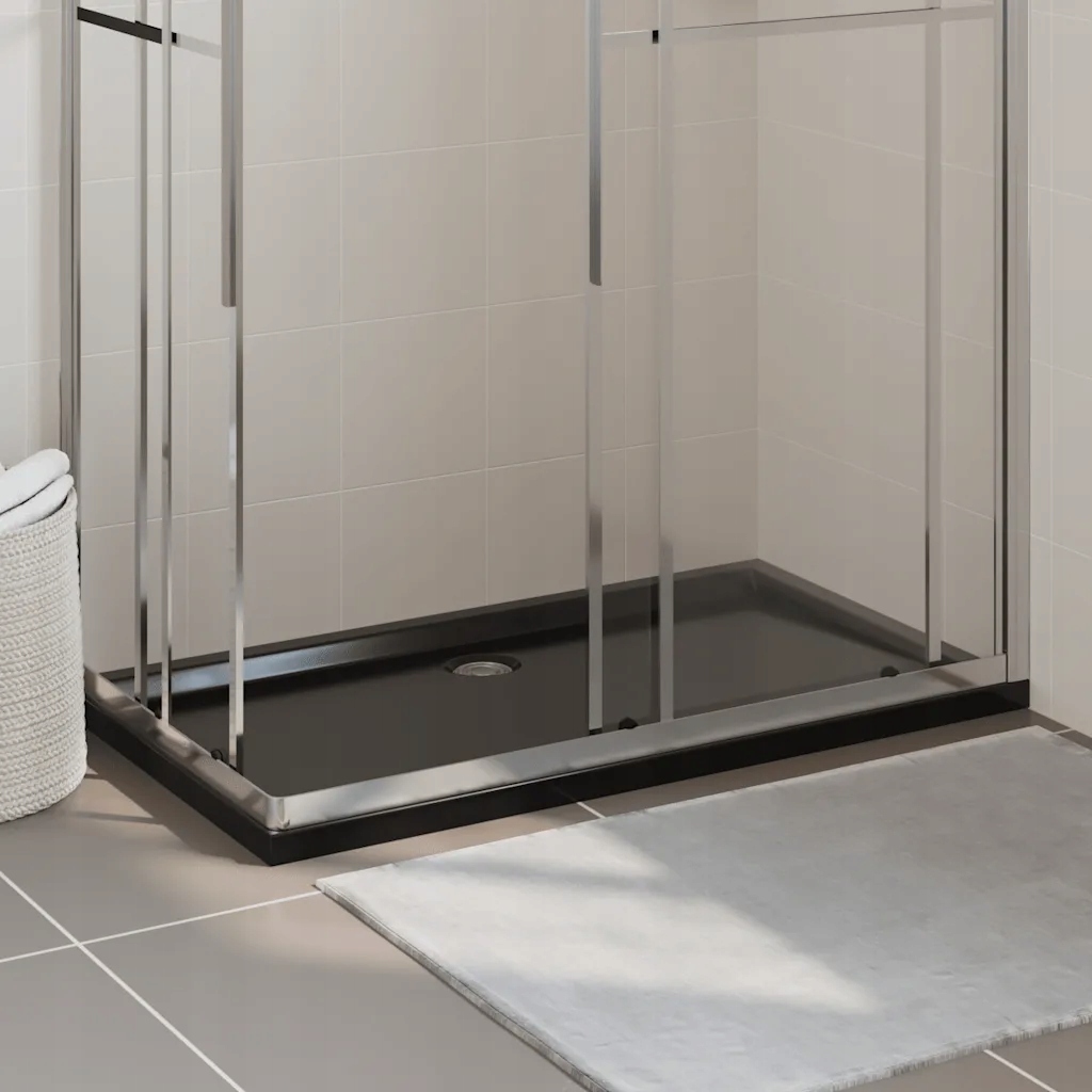 Petrashop Obdélníková sprchová vanička Abs černá 70 x 120 cm Černý 148914
