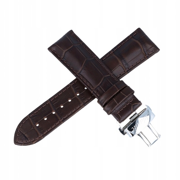 Pásek Atlantic bronzový 22 mm Sm kroko spona stříbrná m