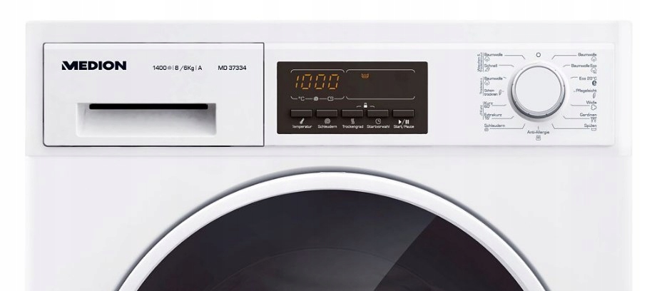 MD37334 PRALKO-SUSZARKA 8KG LED 15 PROG 1400obr Kod producenta MD37334