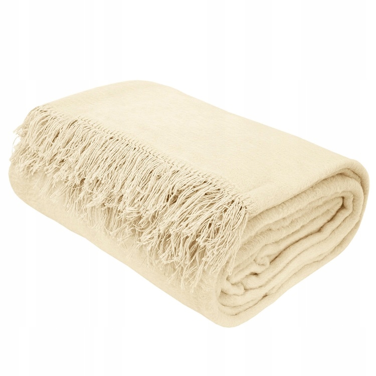 Bavlněná deka s třásněmi 150x200 Ba510 ecru