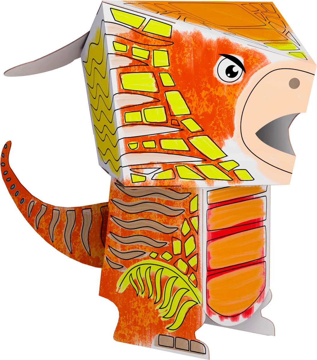 

Monumi Cubehead Dino 3D kolorowanka parazaurolof