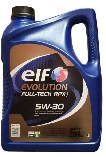 Olej Elf Evolution Full-tech Rpx 5W30 5L Zastępuje Full-tech R 5W30 5L