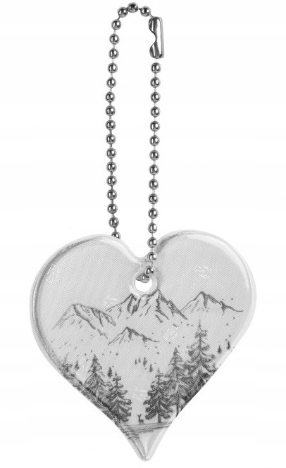 BRELOK ODBLASKOWY SERCE ZAWIESZKA KOCHAM GÓRY Kod producenta AGR GÓRY