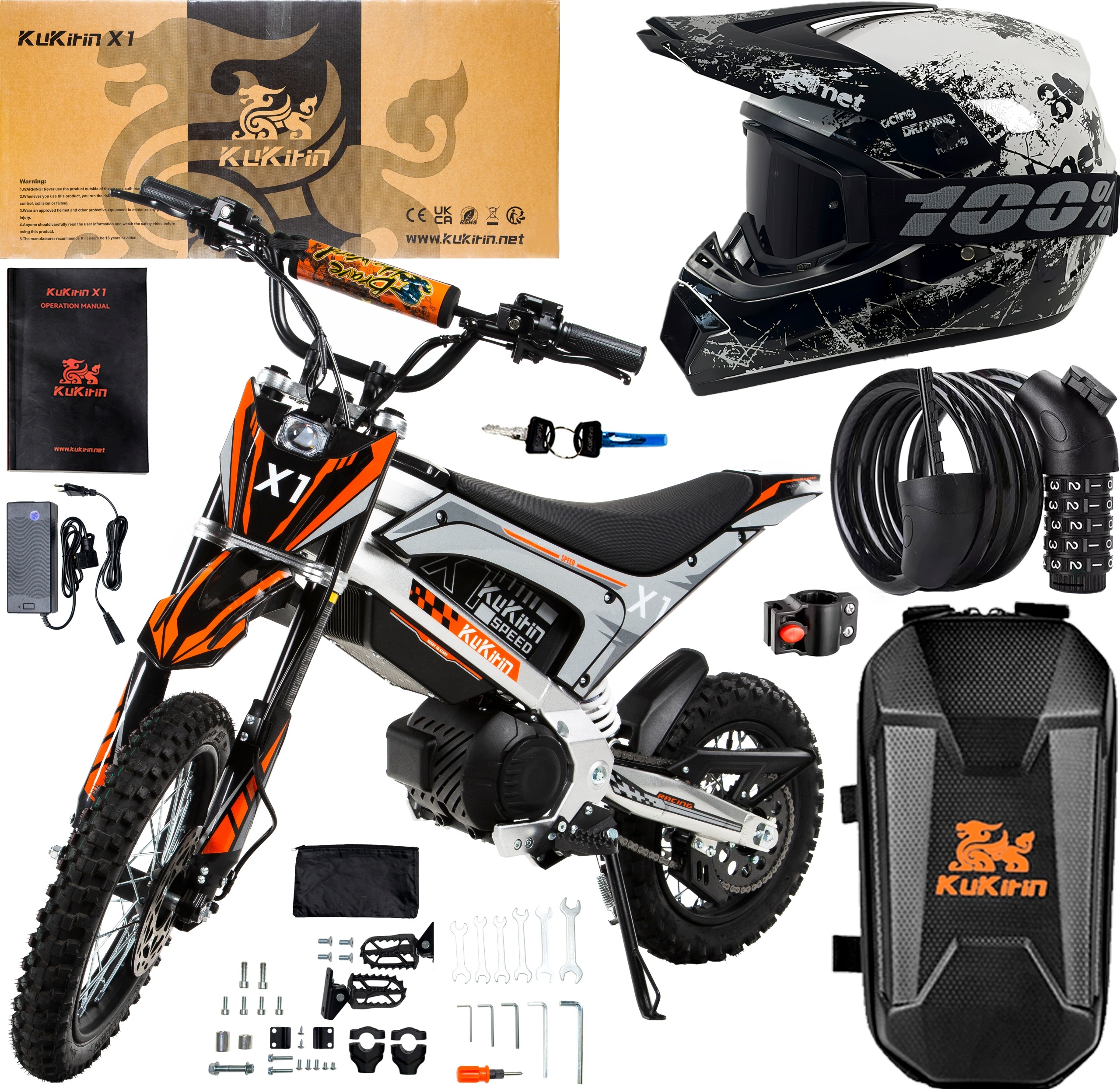 Kukirin X1 Elektrické vozidlo 1000W 50KM/H 48V 20.8Ah 50KM +3 dárky