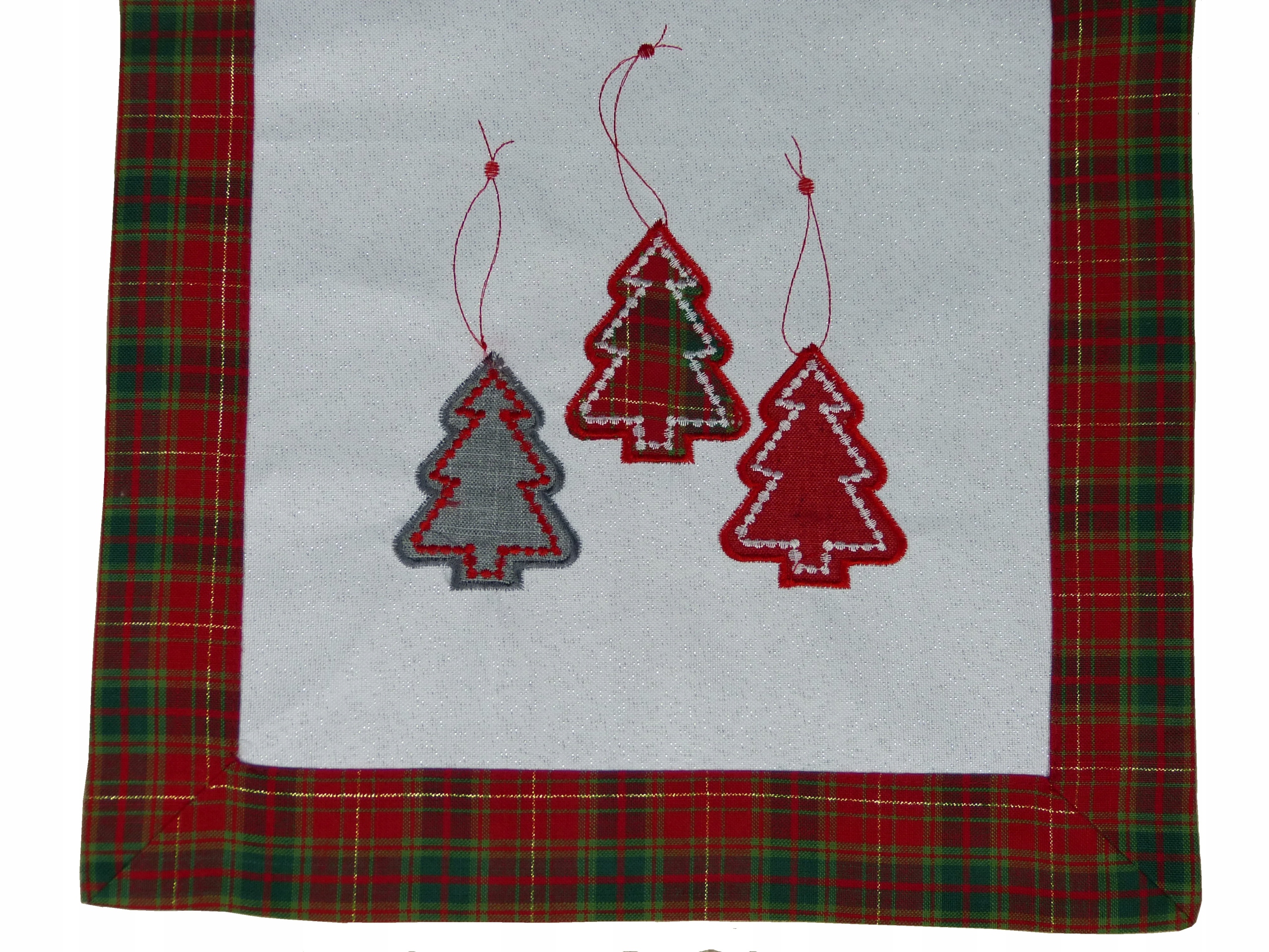 

świąteczny bieżnik na ławę 40x90 biały