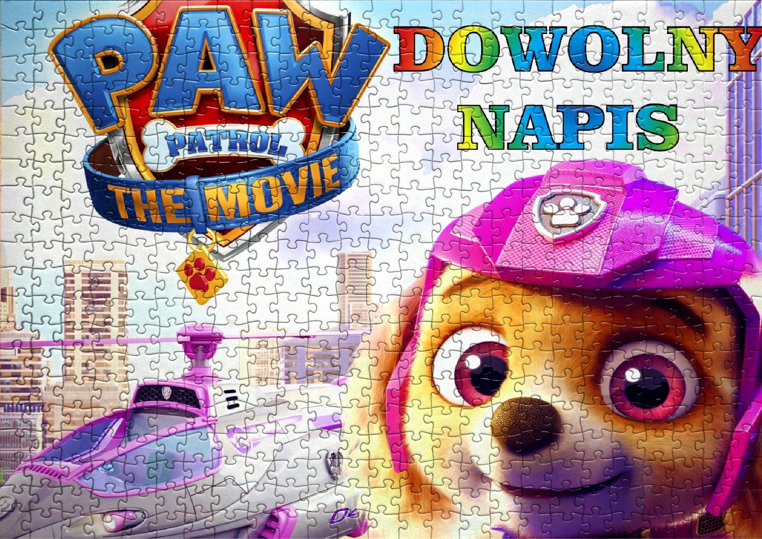 

Puzzle Psi Patrol z Twoim Napisem A4/96 El
