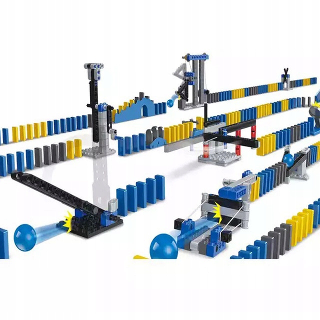 Gra Domino 120 Klocków Przeszkody Różne Wyrzutnie