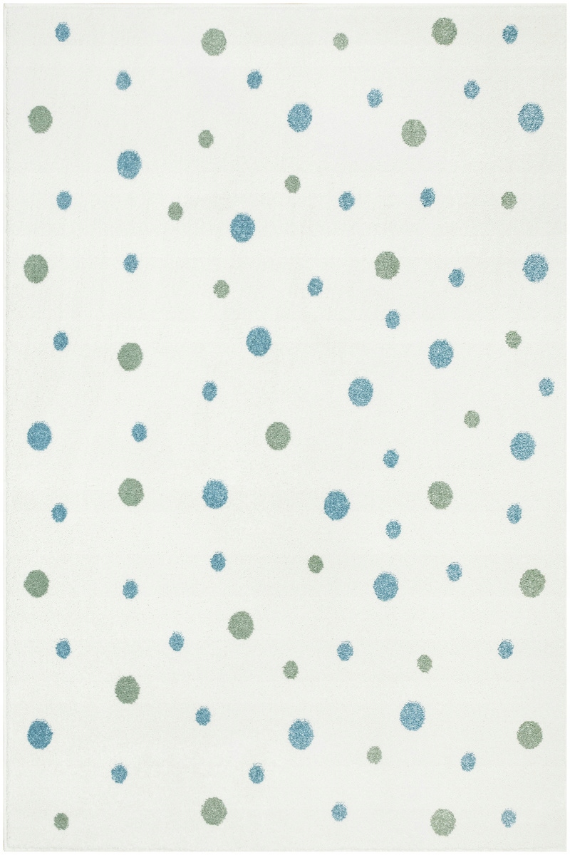 Dywan Do Pokoju Dzieci Miękki Niebieski Zielony Krem Kropki Lima 120x170 cm