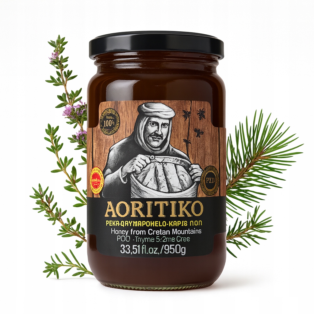 Řecký med Aoritiko Chop tymián a borovice 950g sladký, lahodný