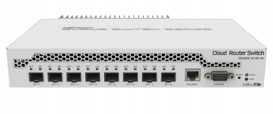 Mikrotik CRS309-1G-8S+IN Cloud Router Switch 8x Sfp+, 1x Gb Lan CRS309-1G…