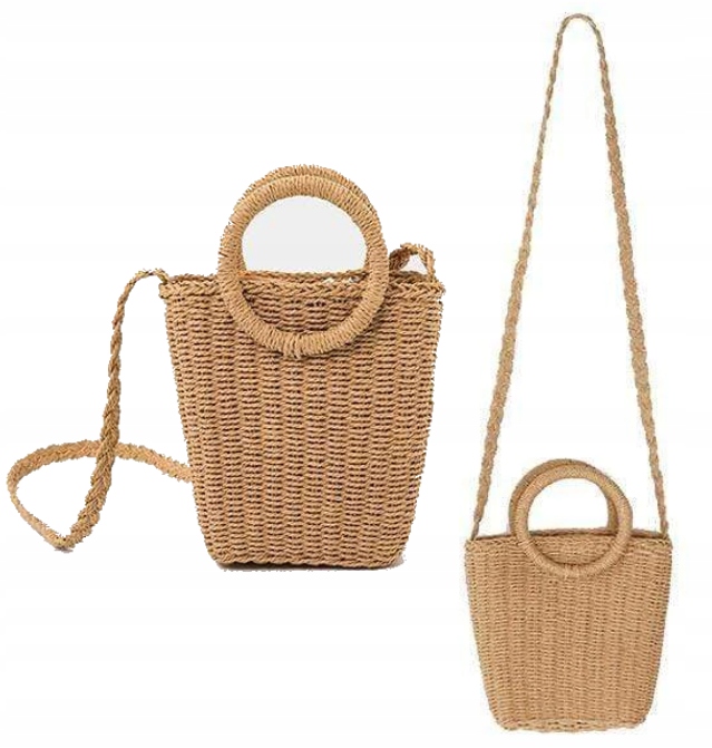 Pleciony KOSZYK TOREBKA DO RĘKI NA RAMIĘ +APASZKA Kod producenta boho2