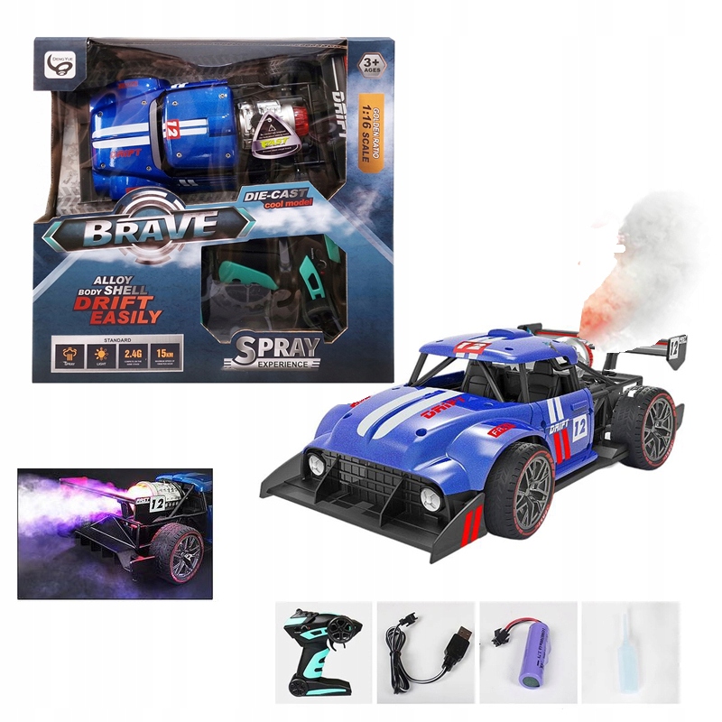 

Auto metalowe Sterowane na pilot efekt dymu