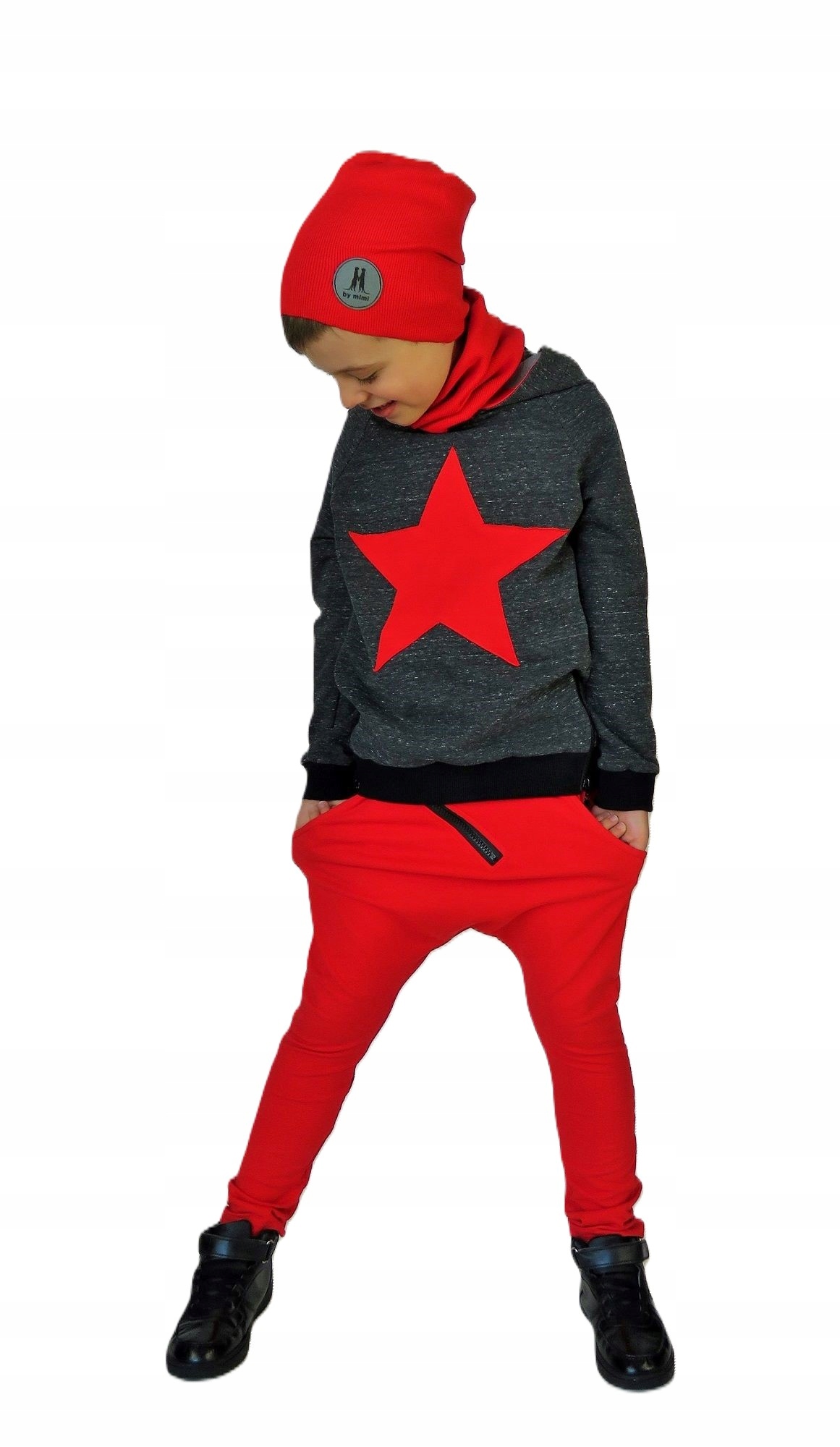 Spodnie baggy czerwone 158 Caramba Mamma