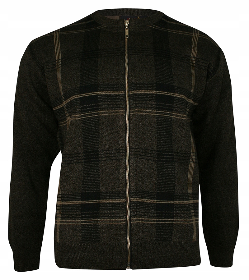 Hnědý pánský svetr se zapínáním na zip -kings- M