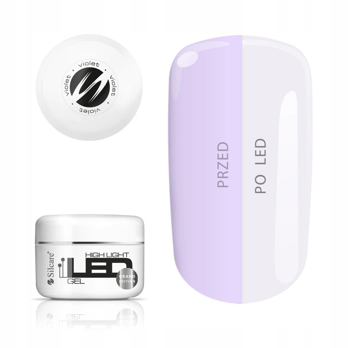 Żel budujący High Light Led gel Silcare Violet fiolet