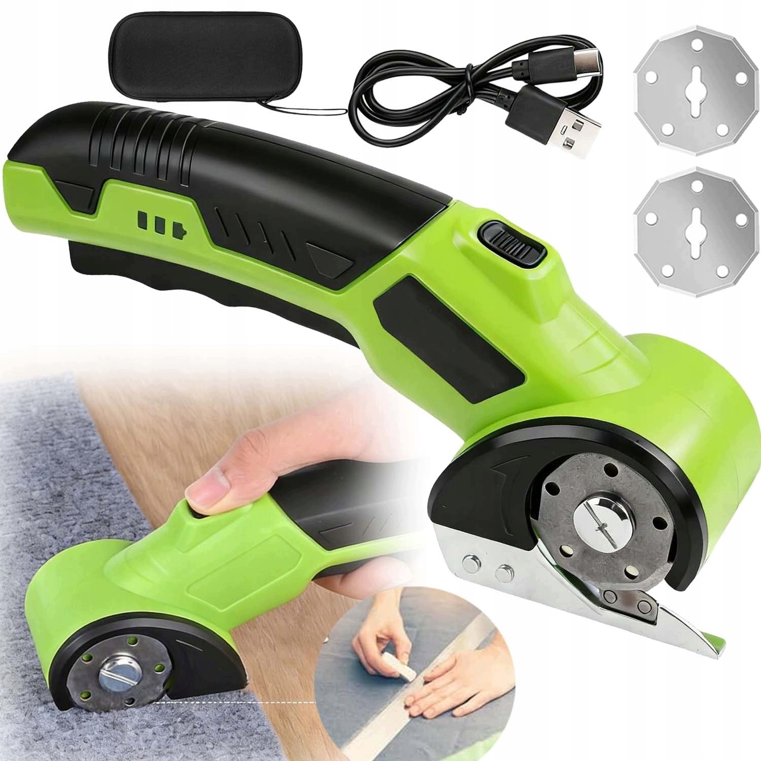 Nůž Na Tkaniny Z Plastového Papíru, Kotoučové Nůžky Usb S Led