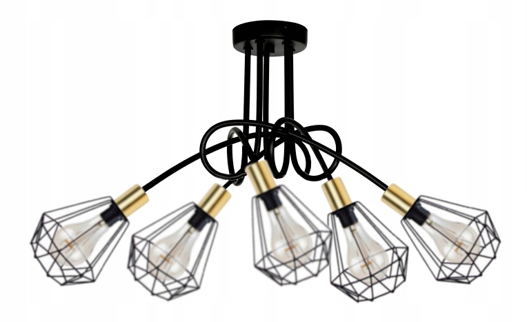 

Lampa Sufitowa,żyrandol Diament Złoty Markos II110