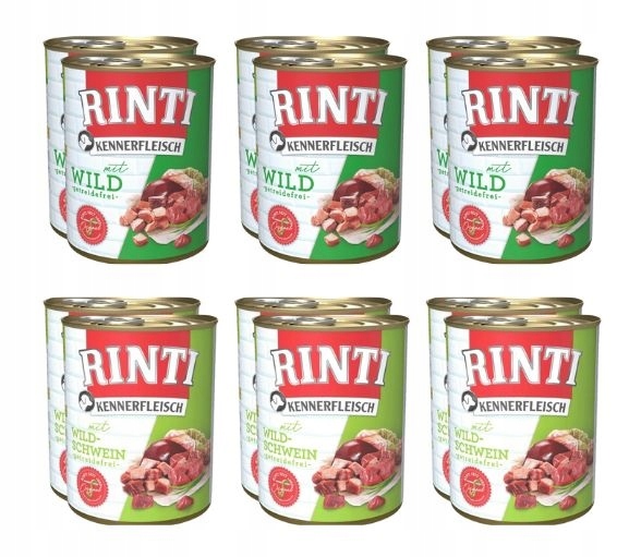 Rinti Kennerfleisch mix se zvěřinou pro psa 12x400 g