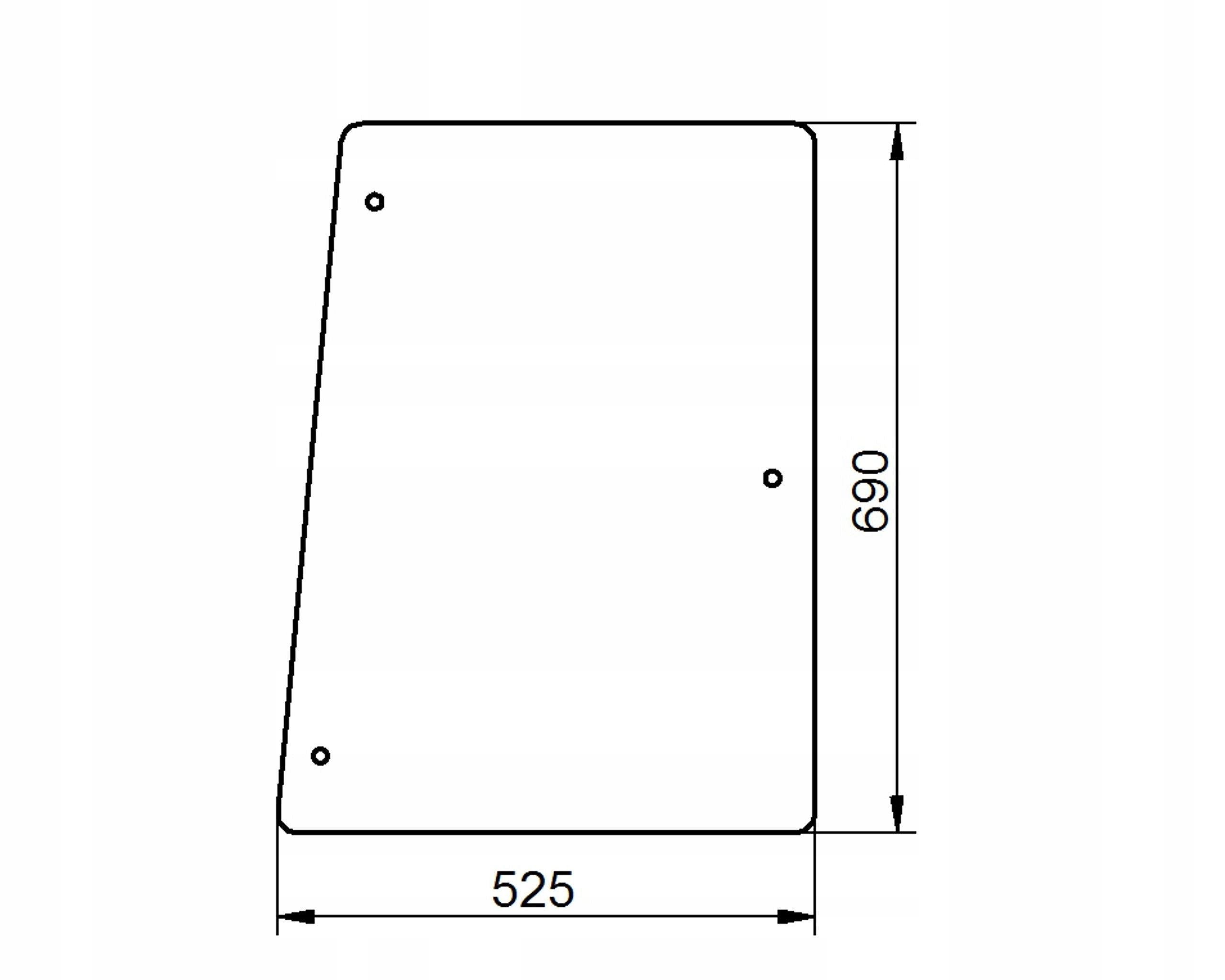 čelní sklo pro tahače Deutz-Fahr boční 04339832