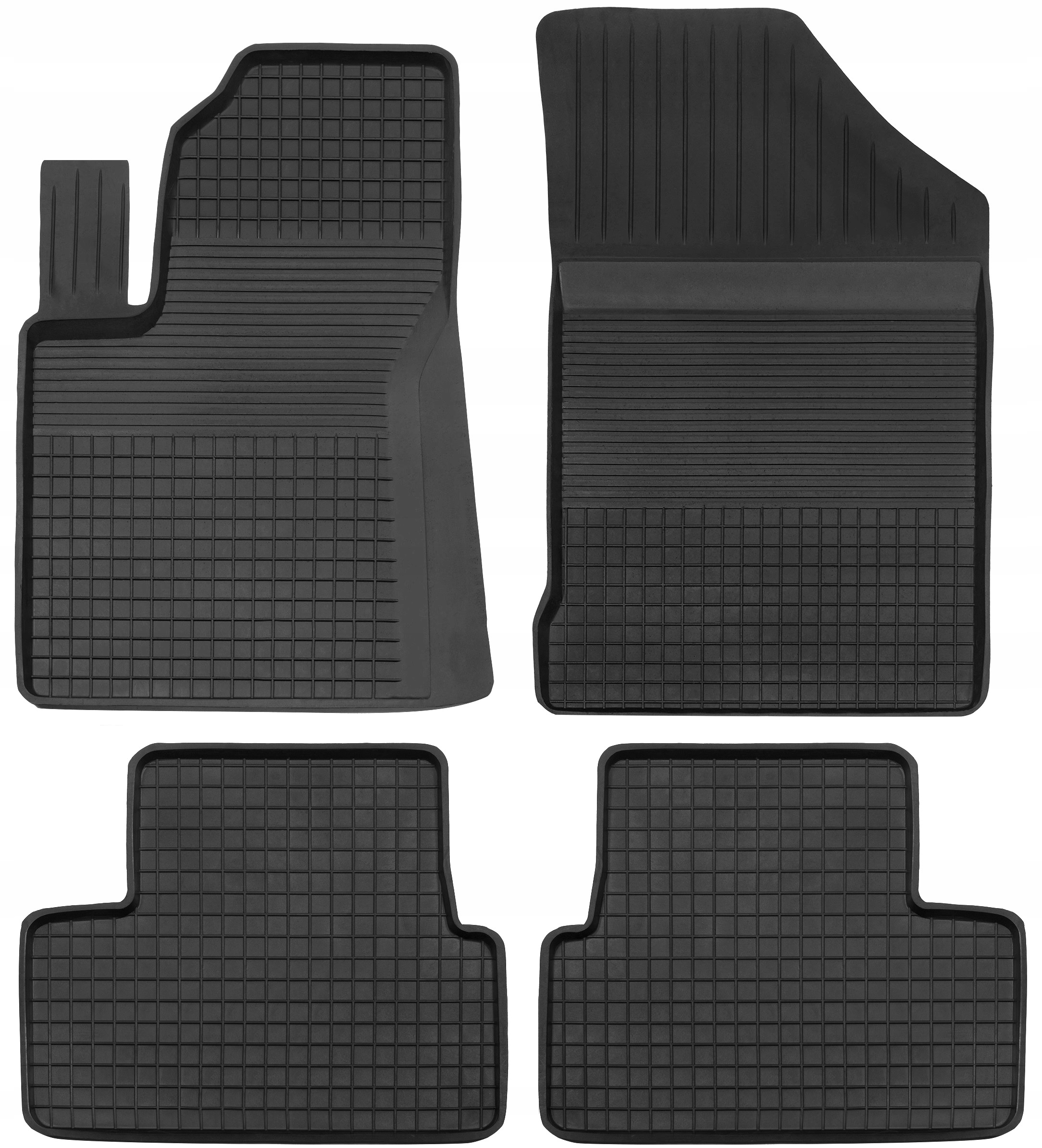 Dywaniki gumowe korytkowe 2 cm komplet do Citroen C2 C3 Pluriel 02-09