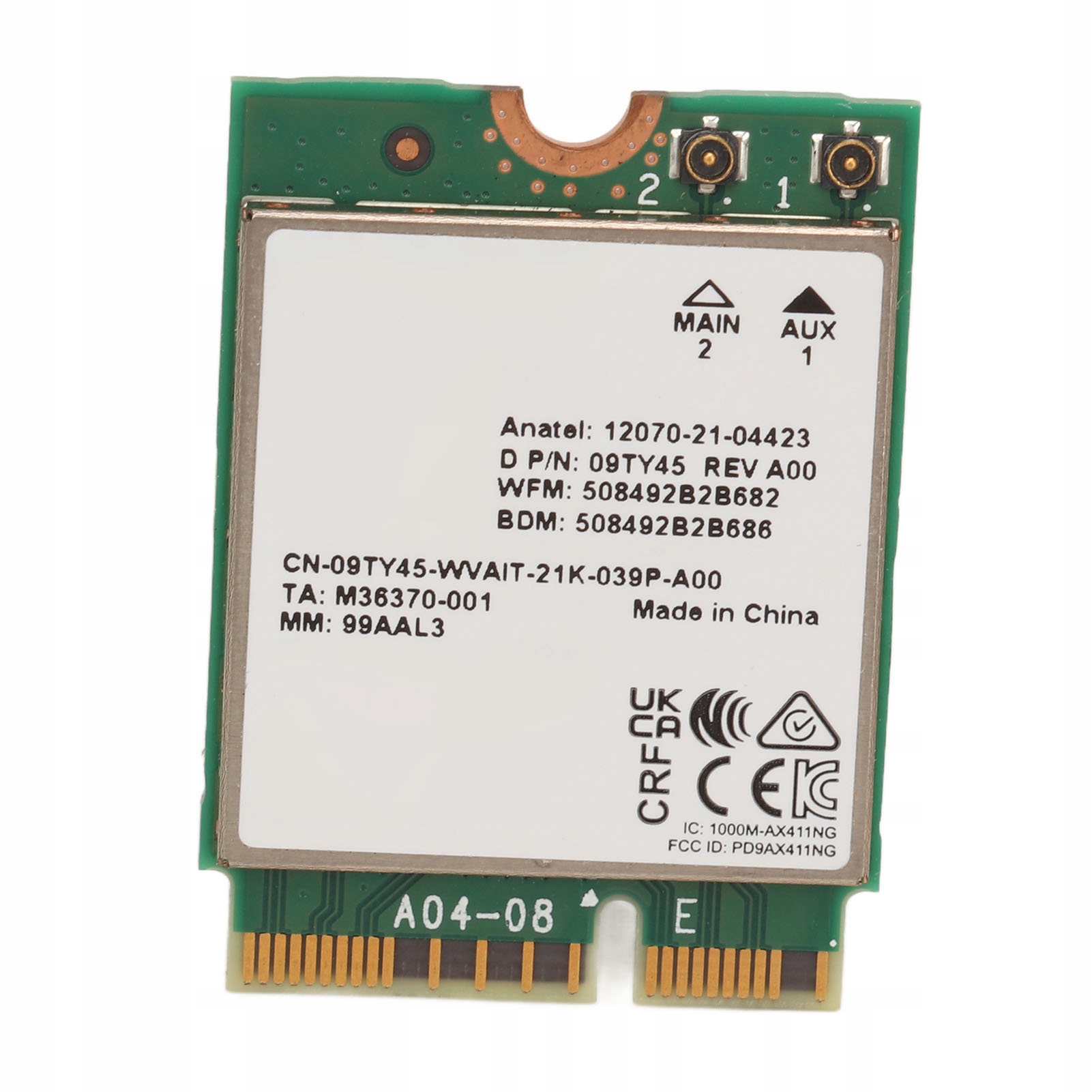 AX1690I AX411NGW WiFi 6E M.2 síťová karta 5374 mb/s 802.11Ax 2.4 C1